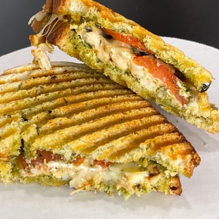Rustic Chicken Pesto Panini