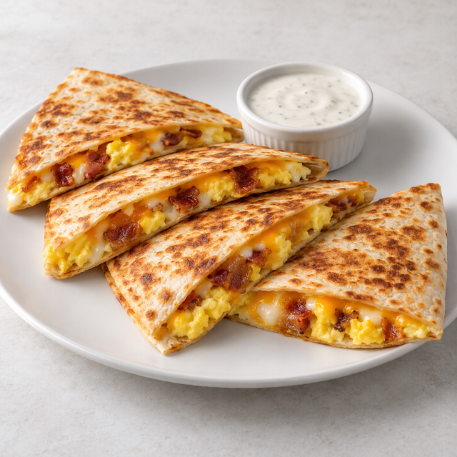 Bacon Melt Breakfast Quesadilla.