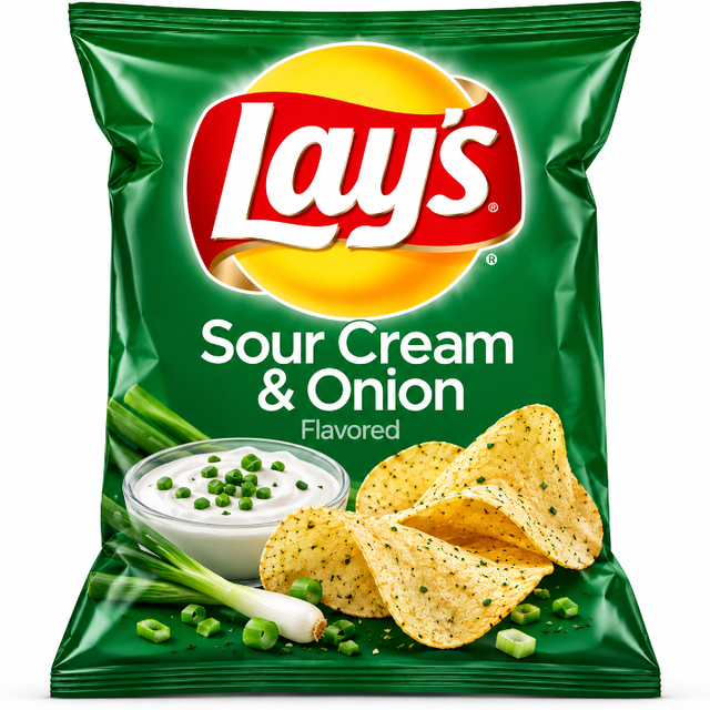 Lay’s Sour Cream & Onion Chips.