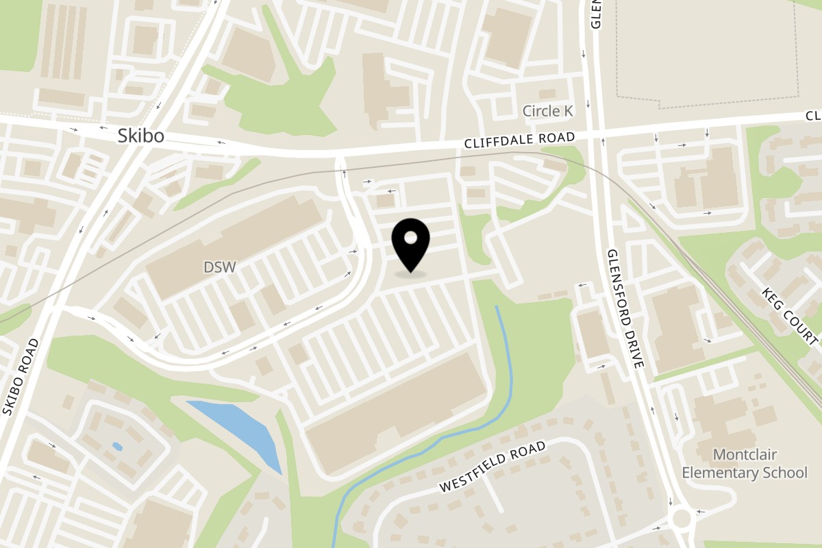 Map showing the location of California Cafe on 2735 Freedom Pkwy Dr in Fayetteville